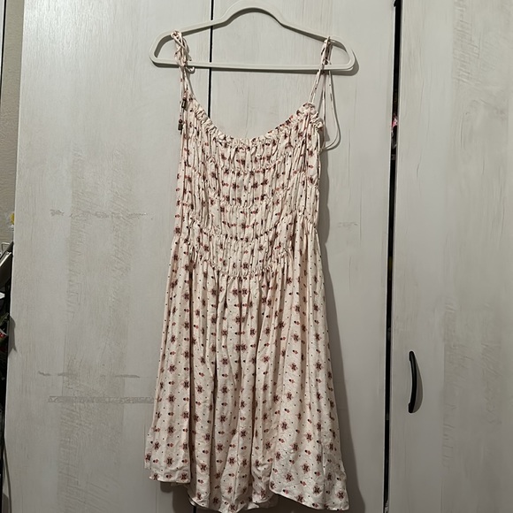 {NWOT} $128 FREE PEOPLE Ivory Combo Clementina Mini Dress - Picture 2 of 8